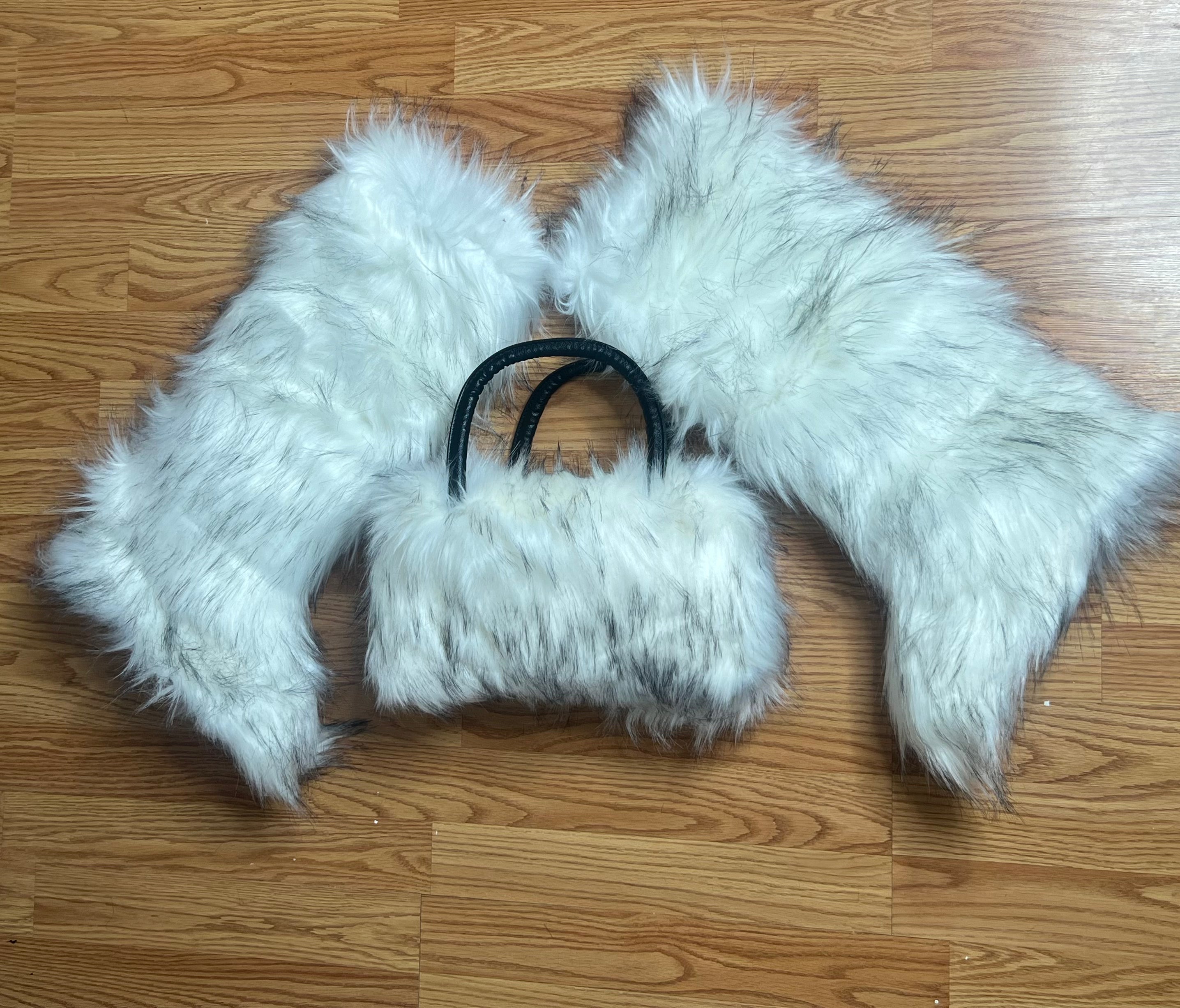 White Fur Boot Set